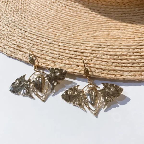 Lotta Djossou Boucles d'Oreilles Scarabée Dorées Best