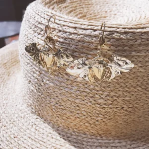 Lotta Djossou Boucles d'Oreilles Scarabée Dorées Best