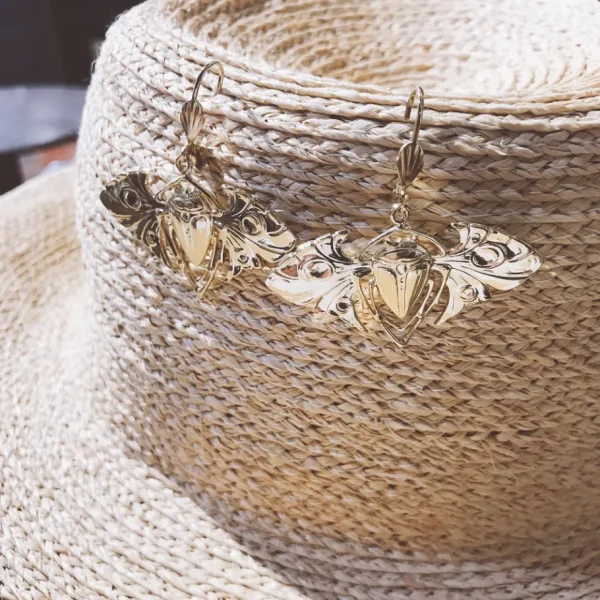 Lotta Djossou Boucles d'Oreilles Scarabée Dorées Best