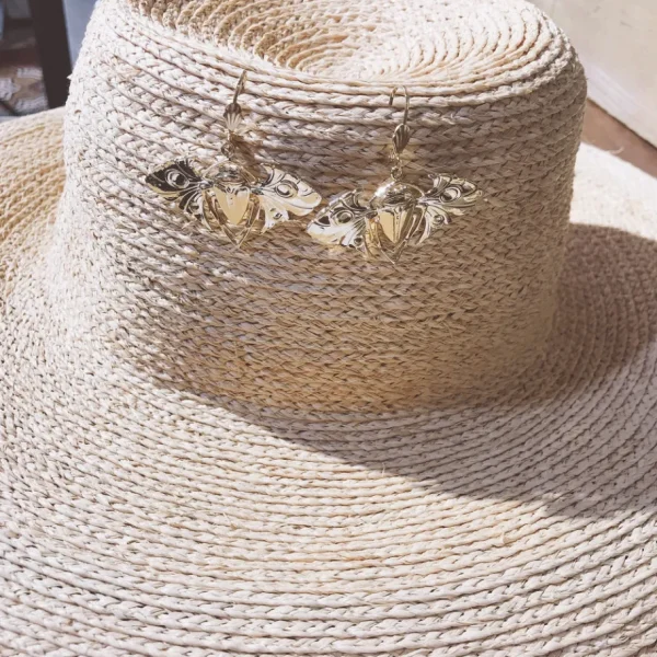 Lotta Djossou Boucles d'Oreilles Scarabée Dorées Best