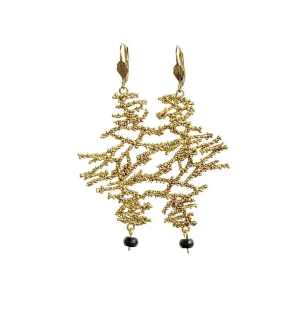 Lotta Djossou Boucles d'Oreilles Seaweed Dorées Fashion