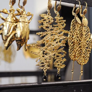 Lotta Djossou Boucles d'Oreilles Seaweed Dorées Fashion