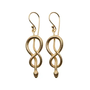 Lotta Djossou Boucles d'Oreilles Serpent Dorées Best