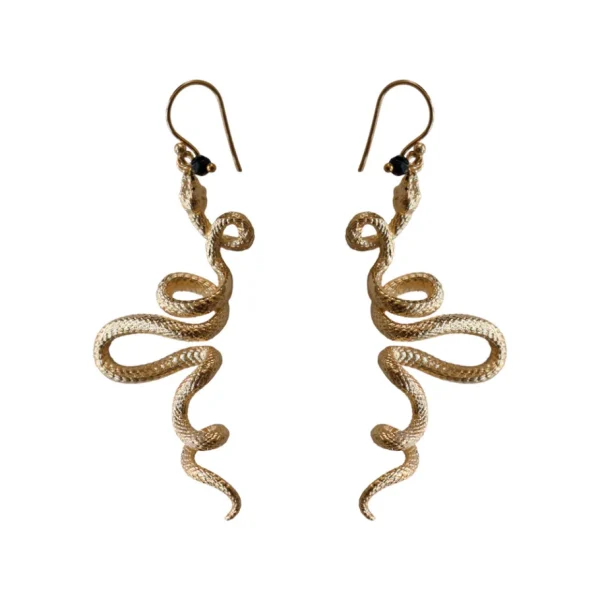 Lotta Djossou Boucles d'Oreilles Snake Dorées Online