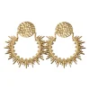 Lotta Djossou Boucles d'Oreilles Soleil Dorées Outlet