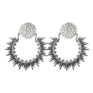 Lotta Djossou Boucles d'oreilles Soleil Argentées Fashion