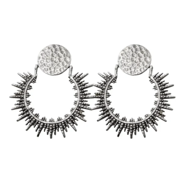 Lotta Djossou Boucles d'oreilles Soleil Argentées Fashion