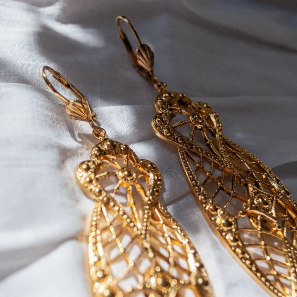 Lotta Djossou Boucles d'Oreilles Suna Dorées Clearance