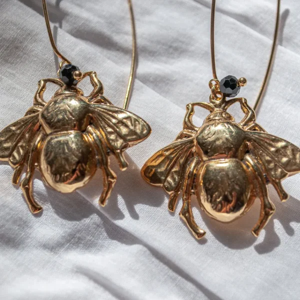 Lotta Djossou Boucles d'Oreilles Tige Bee Dorées Online
