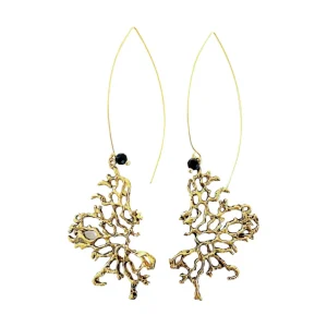 Lotta Djossou Boucles d'oreilles Tige Corail dorée Hot