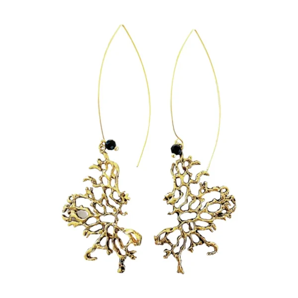 Lotta Djossou Boucles d'oreilles Tige Corail dorée Hot
