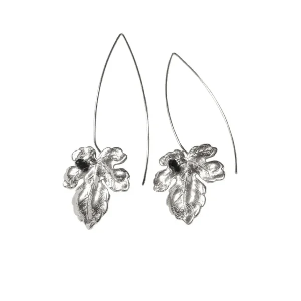 Lotta Djossou Boucles d'Oreilles Tige Feuilles de Figuier Discount