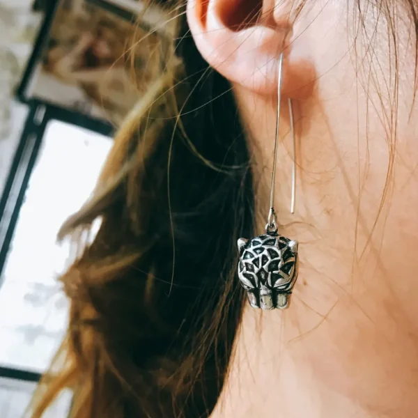 Lotta Djossou Boucles d'Oreilles Tige Mini Panthère Fashion