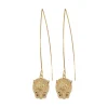 Lotta Djossou Boucles d'Oreilles Tige Panthère Dorées Hot