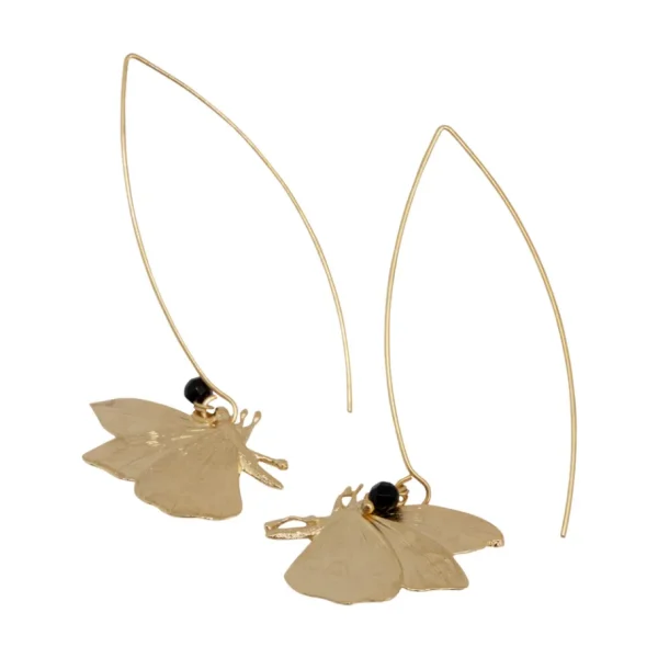 Lotta Djossou Boucles d'oreilles Tige Papillon dorée Sale
