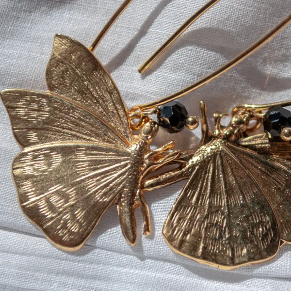 Lotta Djossou Boucles d'oreilles Tige Papillon dorée Sale
