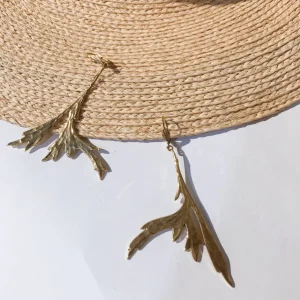 Lotta Djossou BOUCLES D'OREILLES VEGETALE DOREE Sale