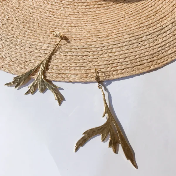 Lotta Djossou BOUCLES D'OREILLES VEGETALE DOREE Sale