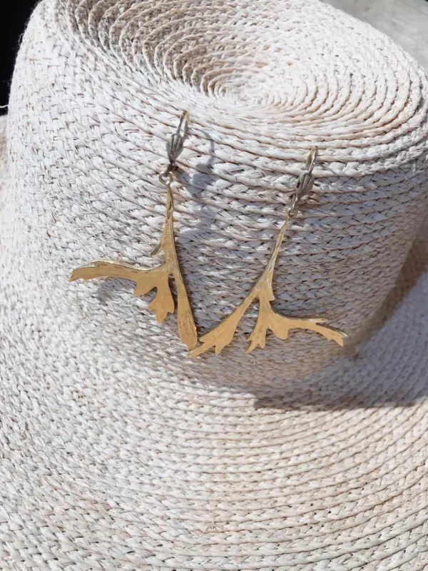 Lotta Djossou BOUCLES D'OREILLES VEGETALE DOREE Sale