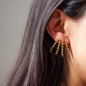 Lotta Djossou Boucles d'Oreilles Volta Dorées Sale