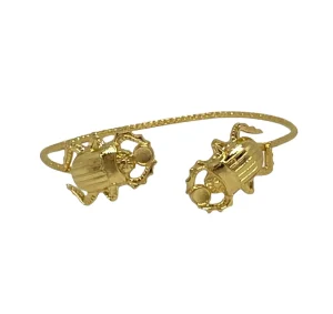 Lotta Djossou Bracelet 2 Mini Scarabées doré Clearance