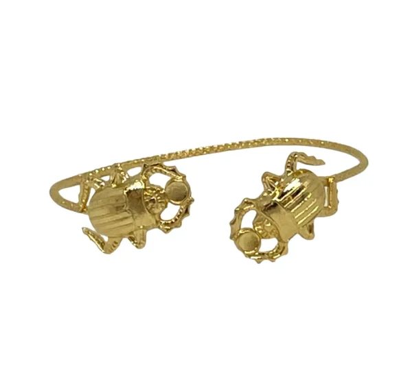 Lotta Djossou Bracelet 2 Mini Scarabées doré Clearance