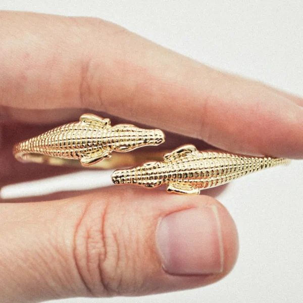 Lotta Djossou Bracelet Crocodile Doré Best