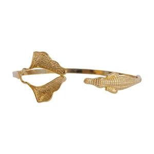 Lotta Djossou Bracelet Crocodile Ginkgo Doré Online
