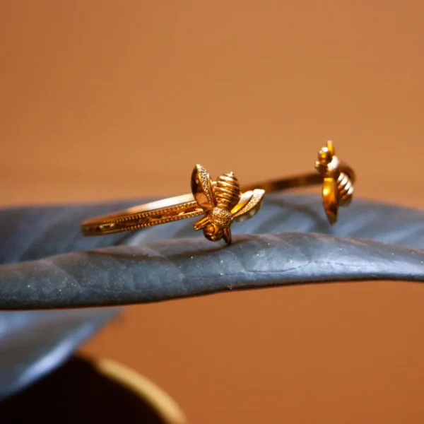 Lotta Djossou Bracelet Double Little Bee Doré Discount