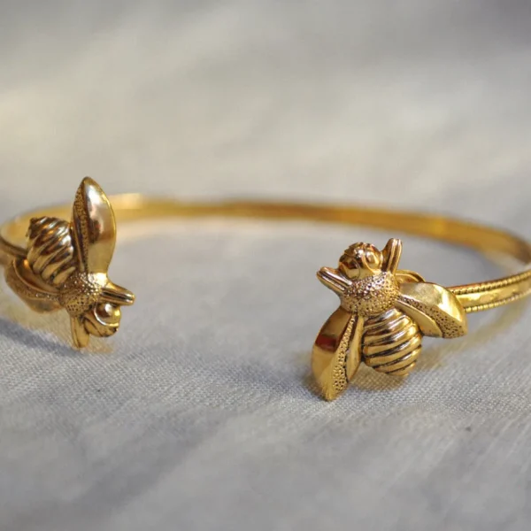 Lotta Djossou Bracelet Double Little Bee Doré Discount