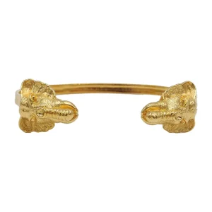 Lotta Djossou Bracelet Double Éléphant Doré Clearance