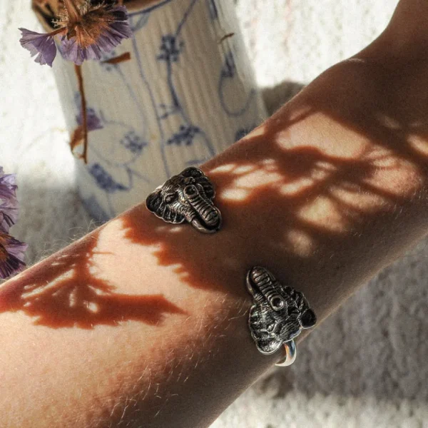 Lotta Djossou Bracelet Double Éléphant Doré Clearance