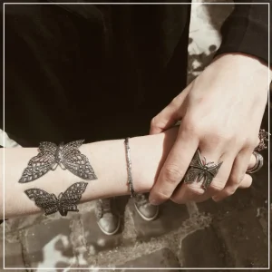 Lotta Djossou Bracelet Double Papillon Filigrane Fashion