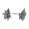 Lotta Djossou Bracelet Double Petit Papillon Argenté New