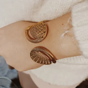 Lotta Djossou BRACELET DOUBLE SWAN DORE Discount