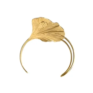 Lotta Djossou Bracelet Feuille de Ginkgo Doré Hot