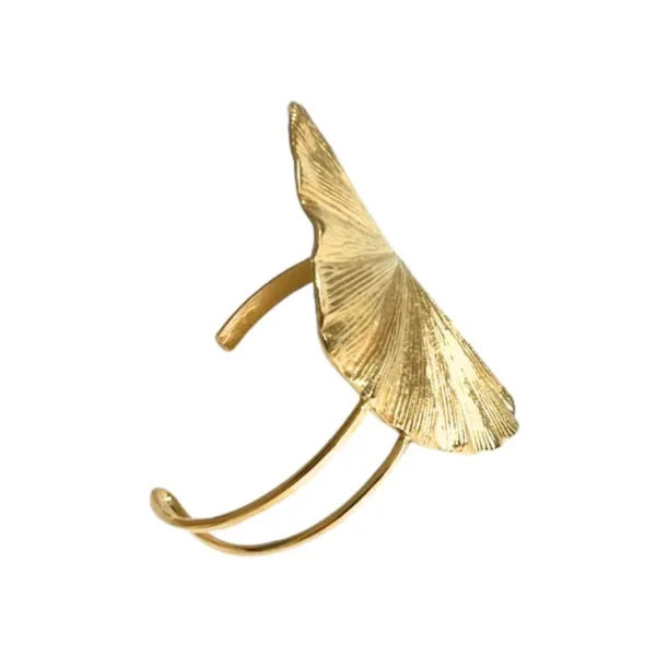 Lotta Djossou Bracelet Feuille de Ginkgo Doré Hot