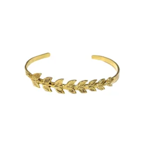 Lotta Djossou Bracelet Feuilles Doré New