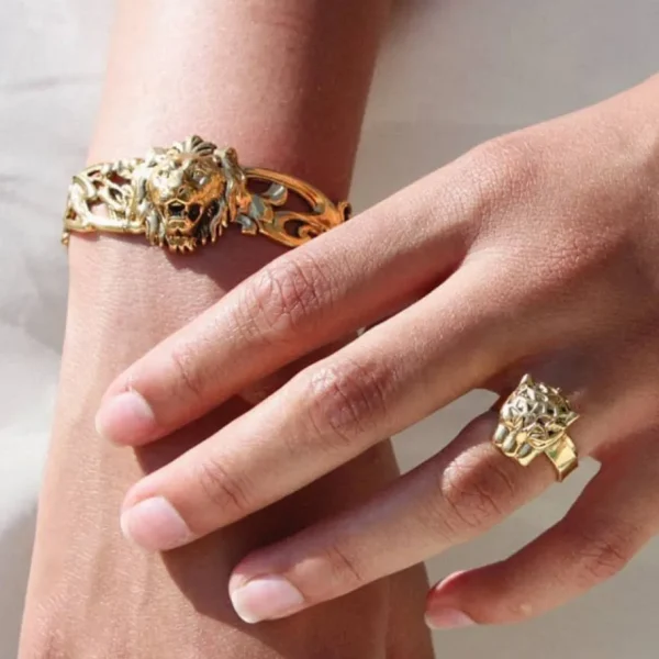 Lotta Djossou Bracelet Lion Doré New