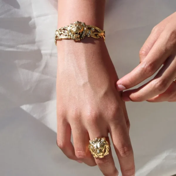 Lotta Djossou Bracelet Lion Doré New