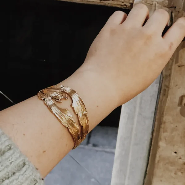 Lotta Djossou Bracelet Long Scarabée Doré Clearance