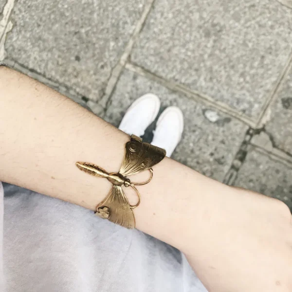 Lotta Djossou Bracelet Papillons Doré Hot