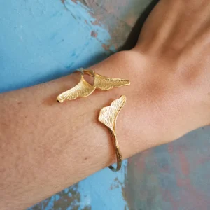 Lotta Djossou Bracelet Petit Ginkgo Doré Hot