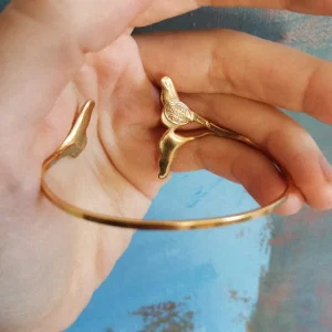 Lotta Djossou Bracelet Petit Ginkgo Doré Hot