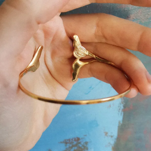 Lotta Djossou Bracelet Petit Ginkgo Doré Hot