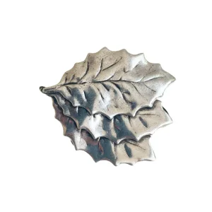 Lotta Djossou Broche 3 Feuilles Argentées Discount