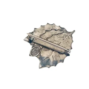 Lotta Djossou Broche 3 Feuilles Argentées Discount