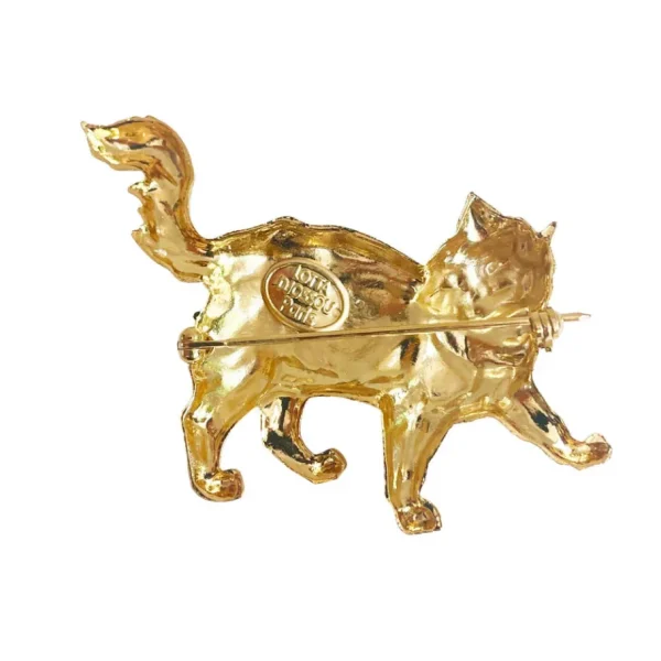 Lotta Djossou Broche Chat Dorée Discount