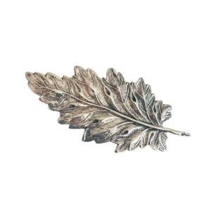 Lotta Djossou Broche Feuille Argentée Hot