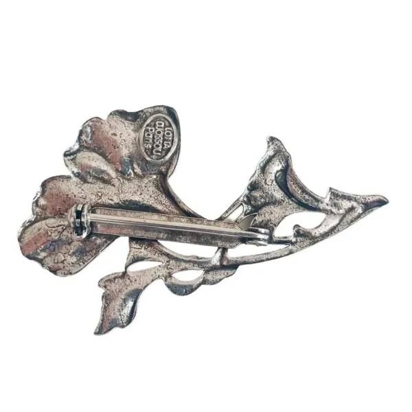 Lotta Djossou Broche Grand Gingko Argentée Sale